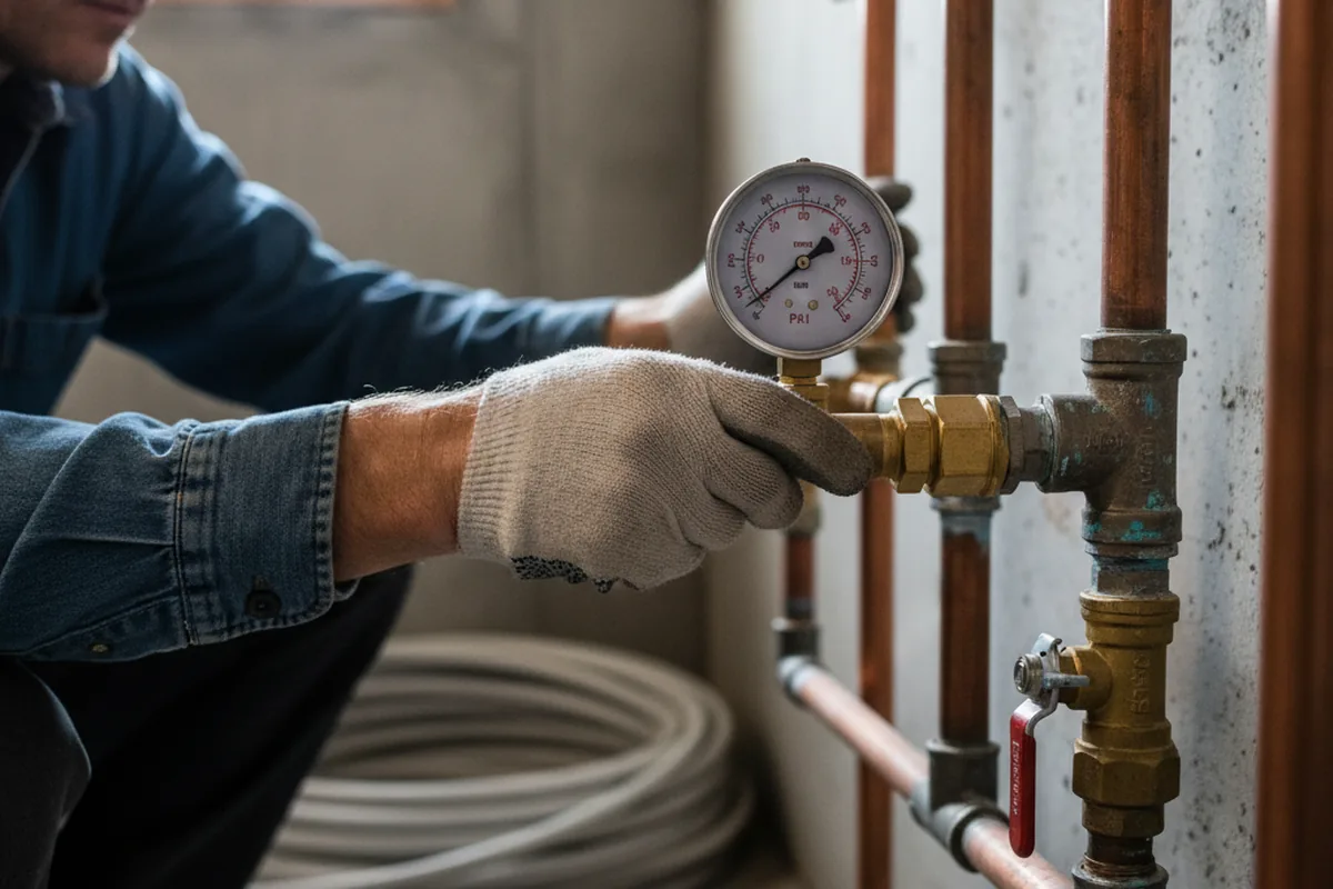 Pressure testing a repaired line during Water Line Repair in Waianae